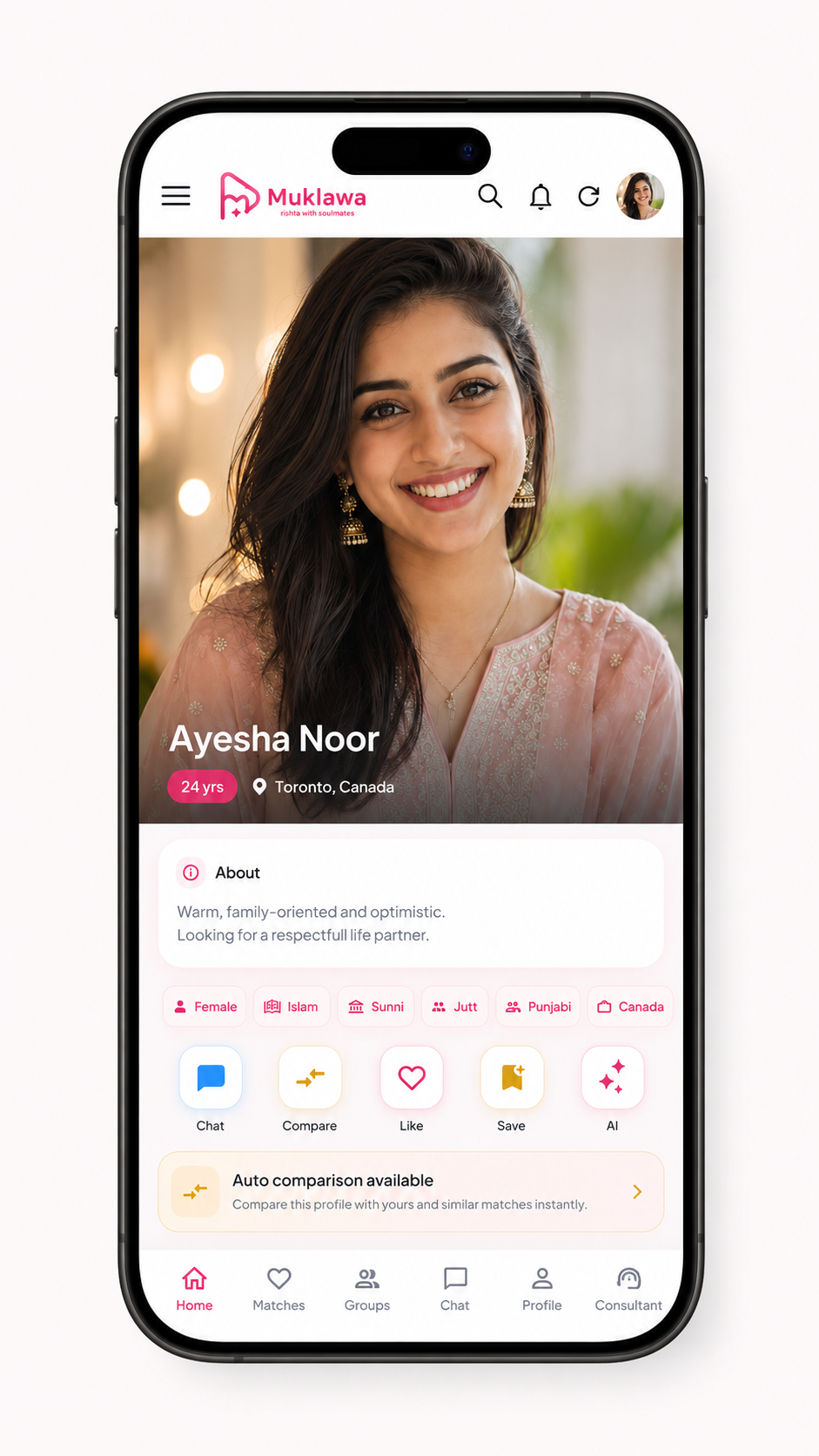 Profile Detail Top - Muklawa App