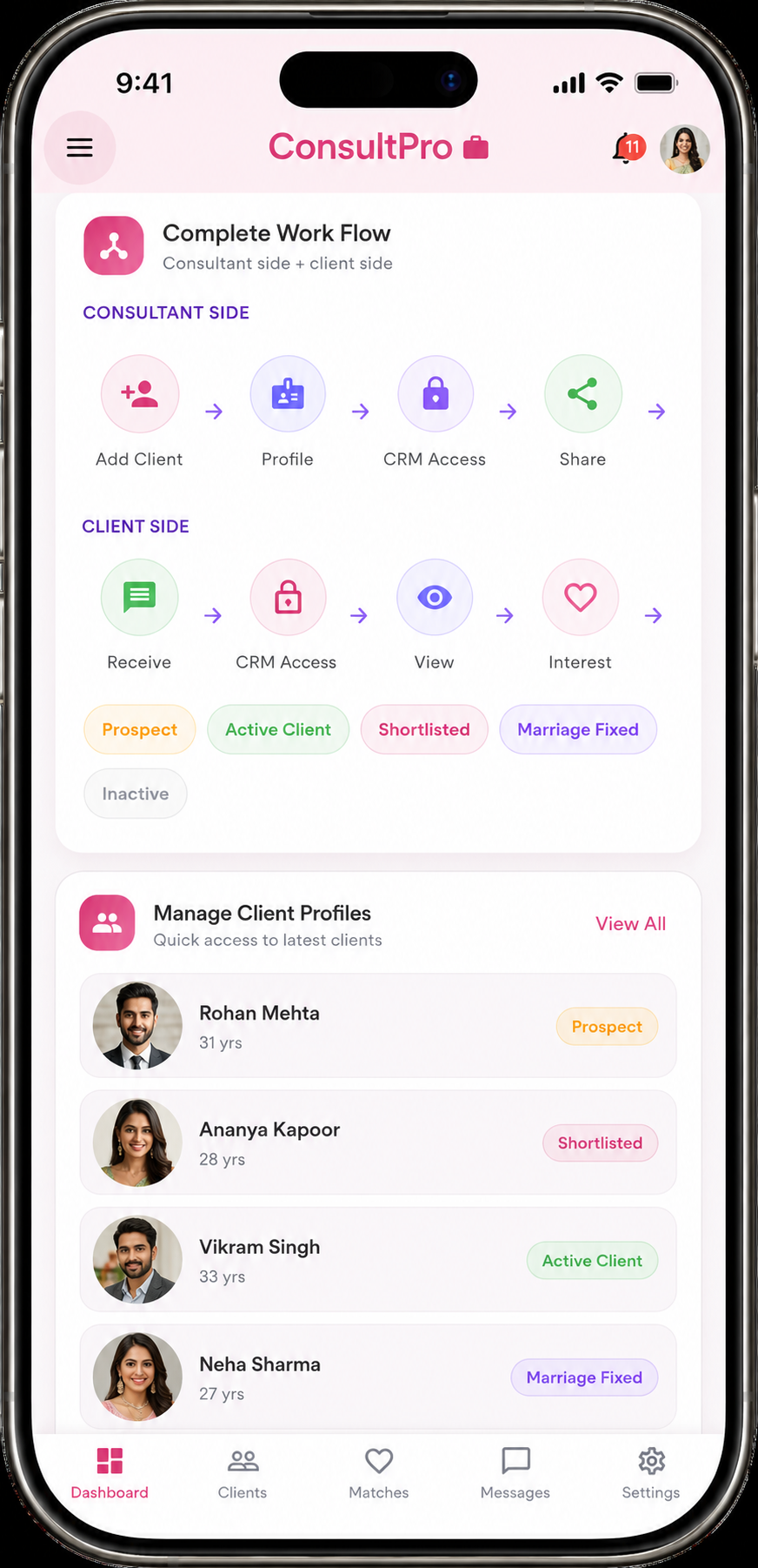 Complete My Profile Complete My Profile screen in the Muklawa marriage consultant app