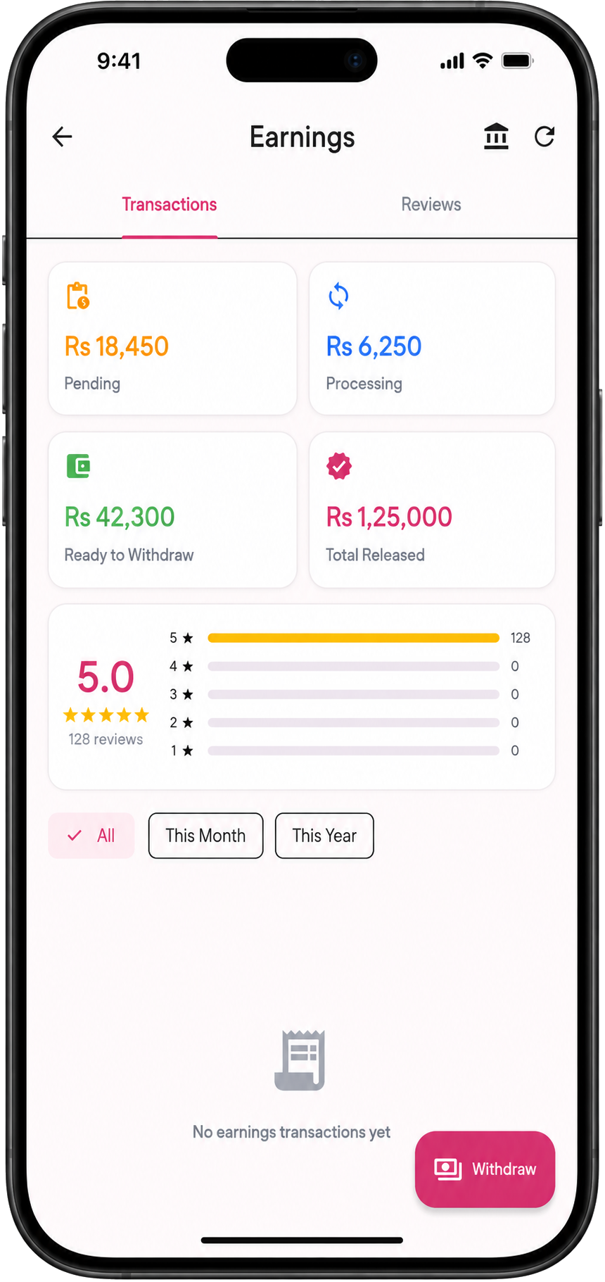 Consultant Earnings Consultant Earnings screen in the Muklawa marriage consultant app